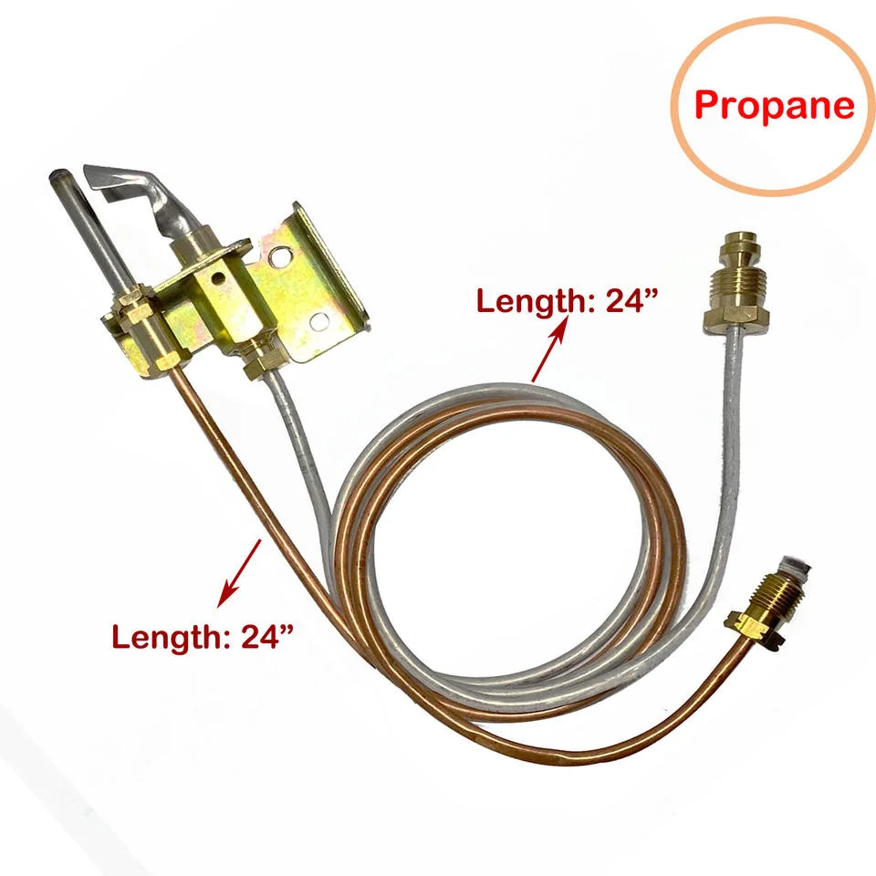 Gas Pilot Burner Assembly Includes Pilot Light Thermocouple and Tubing Lp Propane