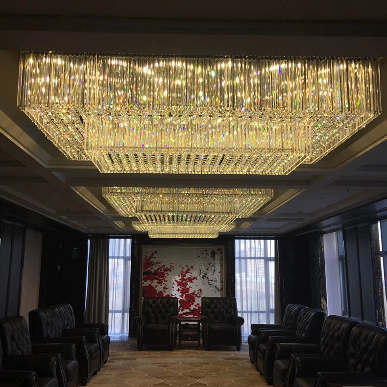 Custom K9 grand mariage lustre lustre en cristal LED moderne