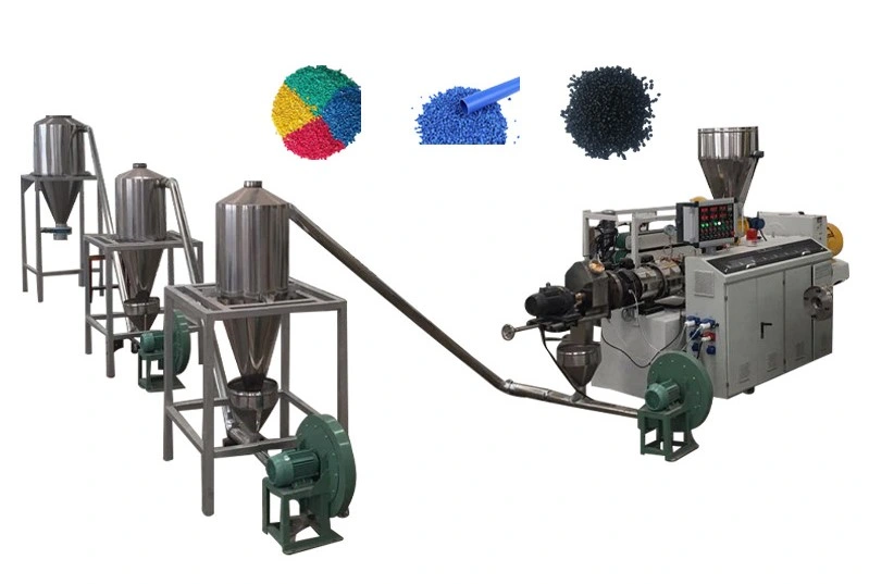 Screw Feeder PP PE PVC Recycling Plastic Granulator Granulation Extruder Pelletizer Granules Making Pelletizing Machine