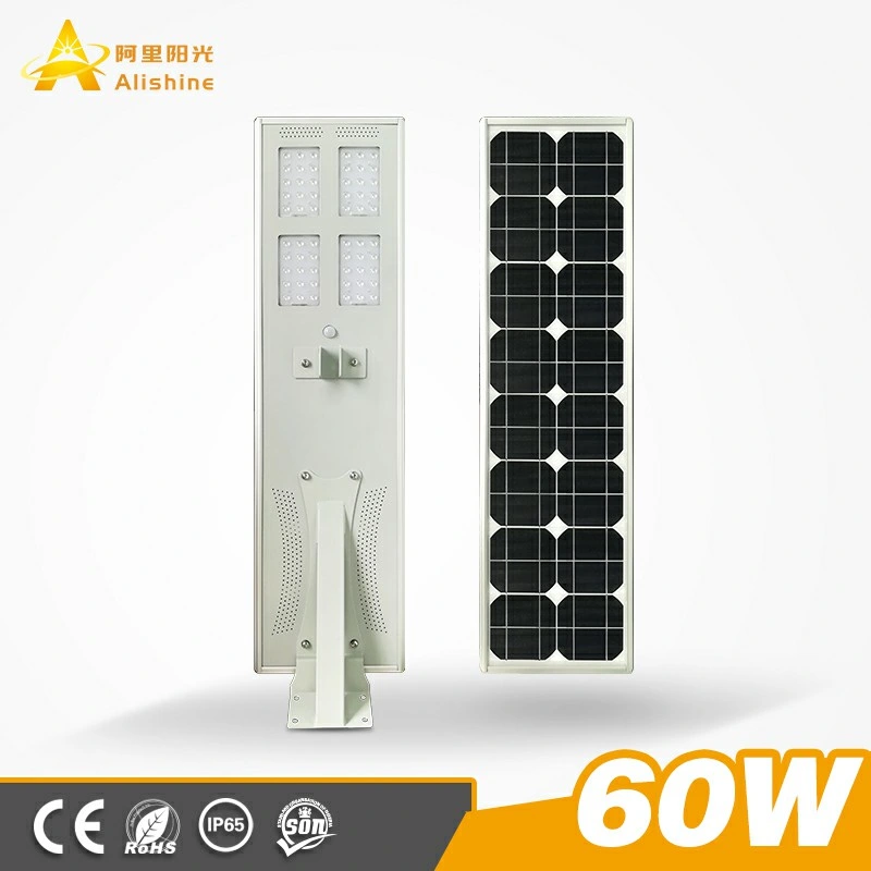 Batterie LiFePO4 IP65 Rue du projet de la Chine Fabricant 60W tous dans une lumière LED solaire