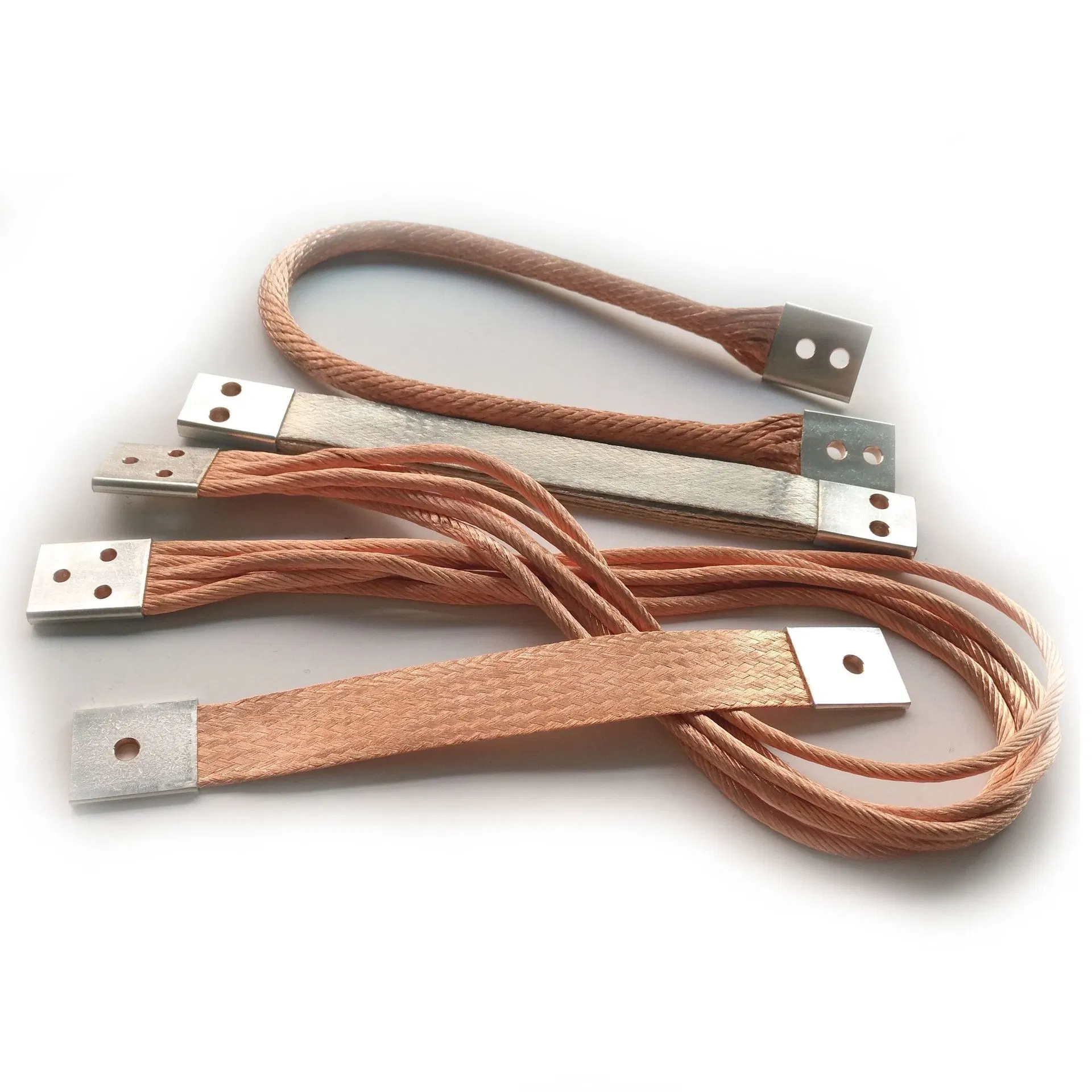 Professional Good Quality Copper Braided Electrical Earth Wire Flexible Copper Braided Earthing Strip