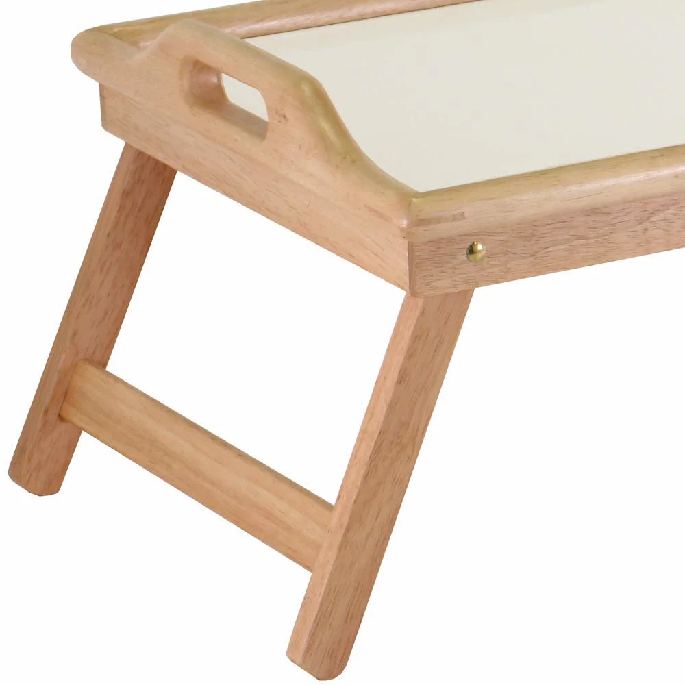 Mesa de bandejas de bambú/madera/madera ecológica con patas plegables para té/café/bebidas/comida