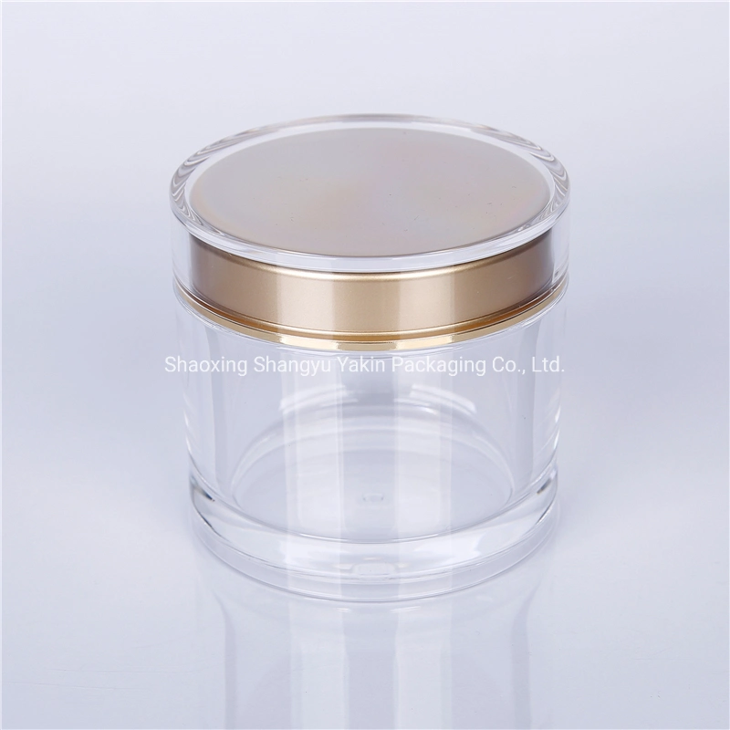 Transparent Round 200ml Harcare Bottle Gold Cap with SGS