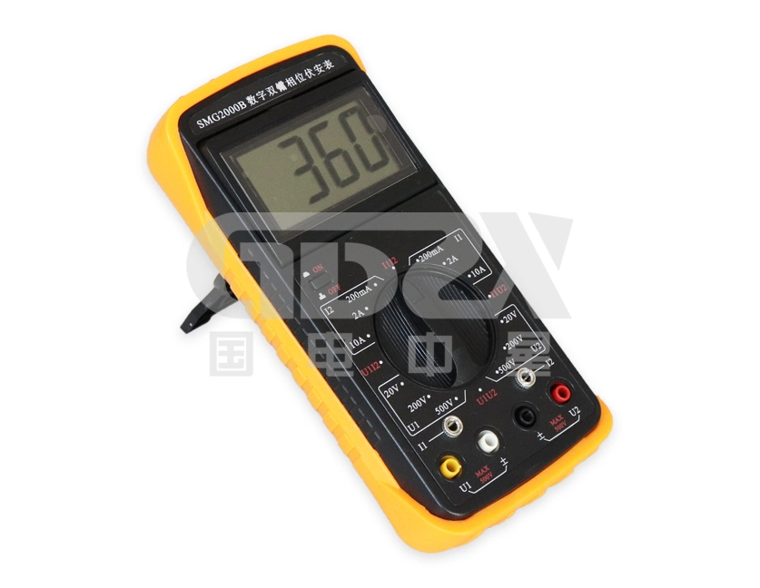 Portable 500V Digital Double Clamp Phase Voltammeter Calibrator Test Instrument