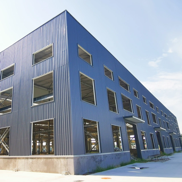 A estrutura de aço do Prédio de soldar chapas galvanizadas a quente a construção de peso para o Workshop de armazém