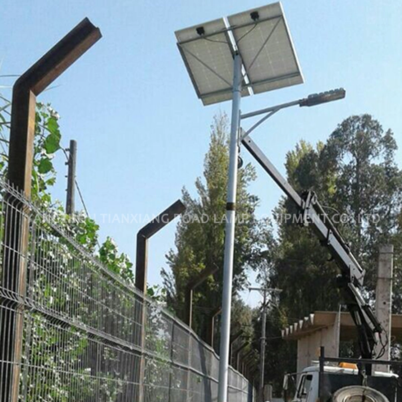 Solar Street Lamping Einarm-Druckguss-Aluminium-Halterung 9 Meter Post auf den Philippinen