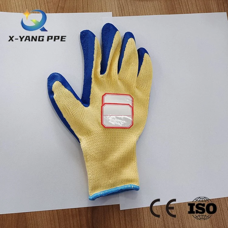 10g Seamless Rubber Hand Wrinkle Latex Coated Safety Work Gloves for General Multi Use Construction Warehouse Gardening Assembly Lands