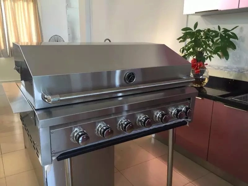 Customized 6 Burners Island BBQ Kitchen Grills Gas Grill with Infread Burner