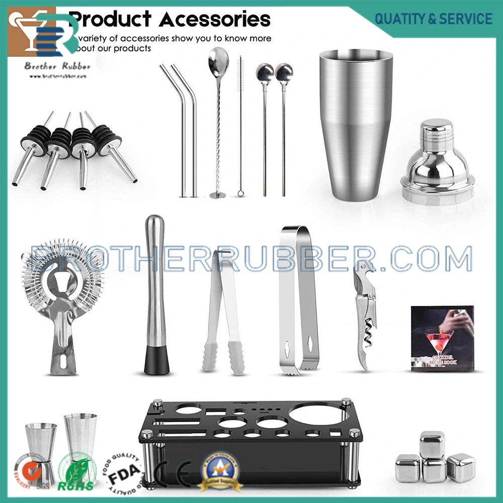 Custom Premium 10-Piece Bar Tool Bartender Kit Gift 550ml/750ml Cocktail Shaker