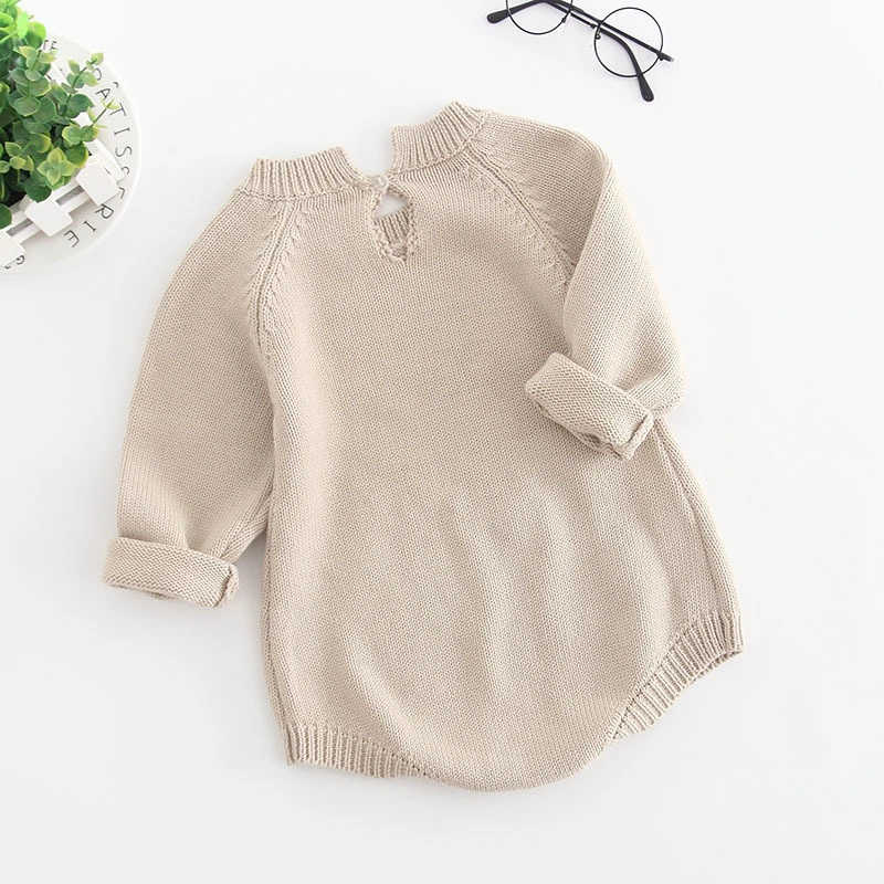 Baby Rompers Winter Cotton Knitting Apparel Long Sleeve Baby Jumpsuit Knitted Sweater