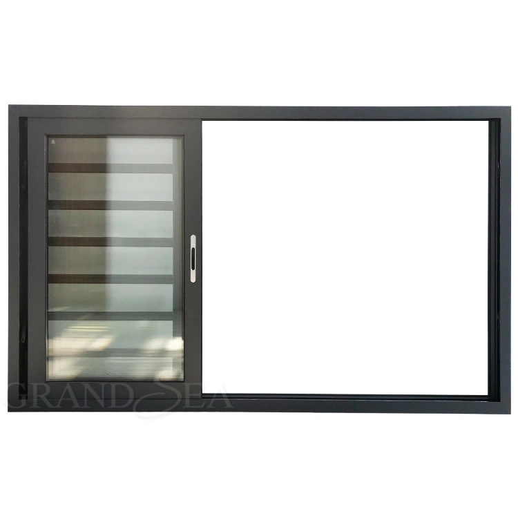 Soundproof Large Wood Philippines Frame Sliding Aluminum Glass Window