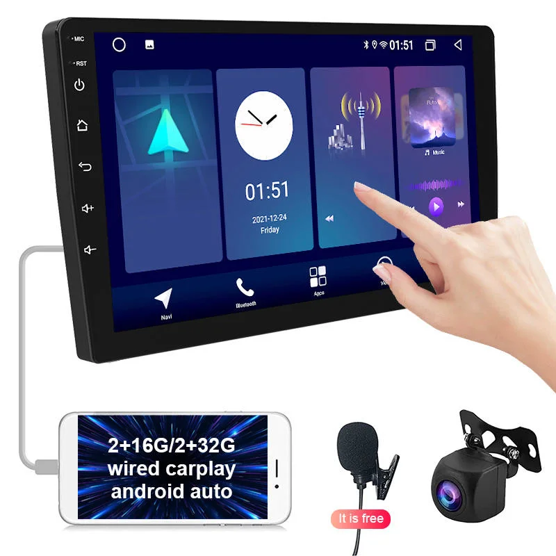 Stc Android 10 Car Video 7 Inch Touch Screen 2 DIN Android Car Radio WiFi GPS Front USB Car DSP Audio Amplifier