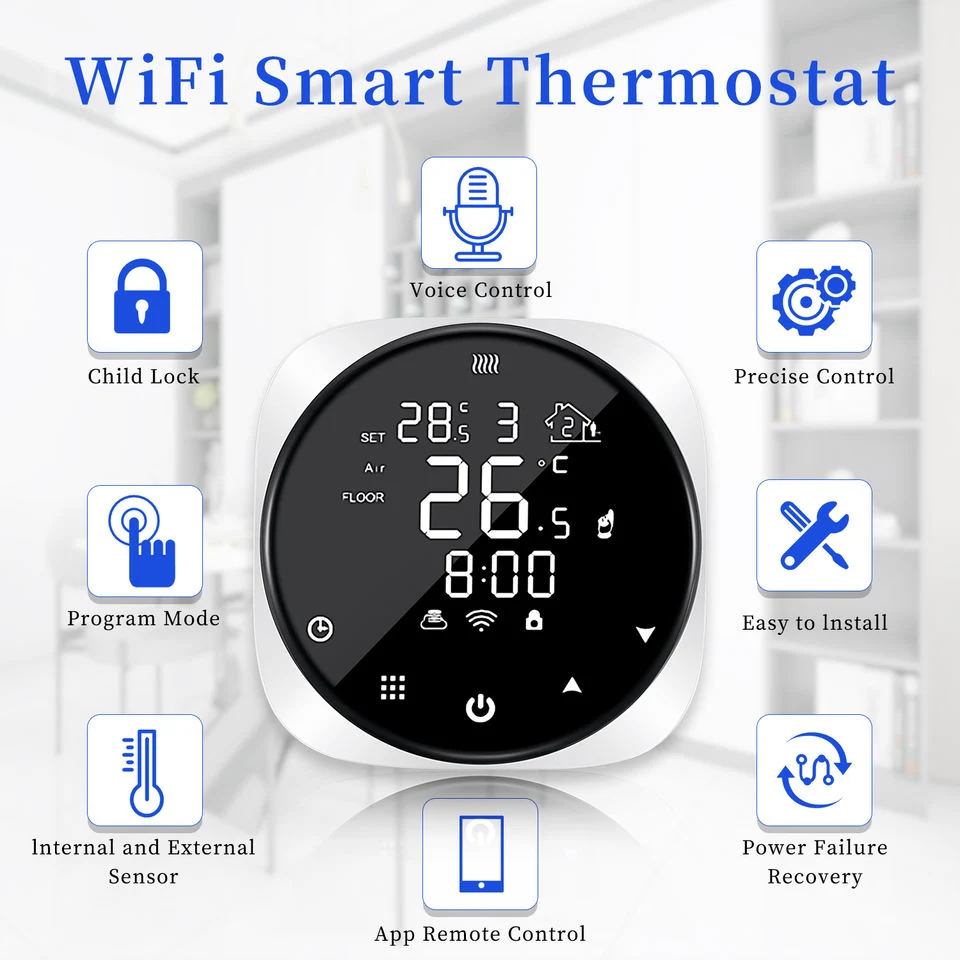 Radiate Thermostat with Large Digital Display Controller Floor Heating Programmable Floor Heating Thermostat