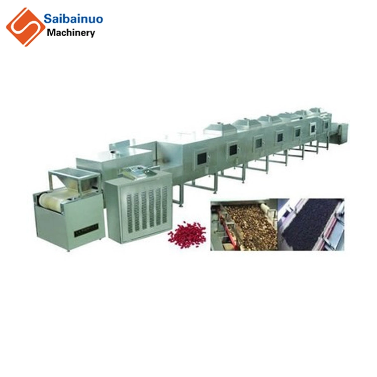 Tunnel Continuous Microwave Food Dryer Machine