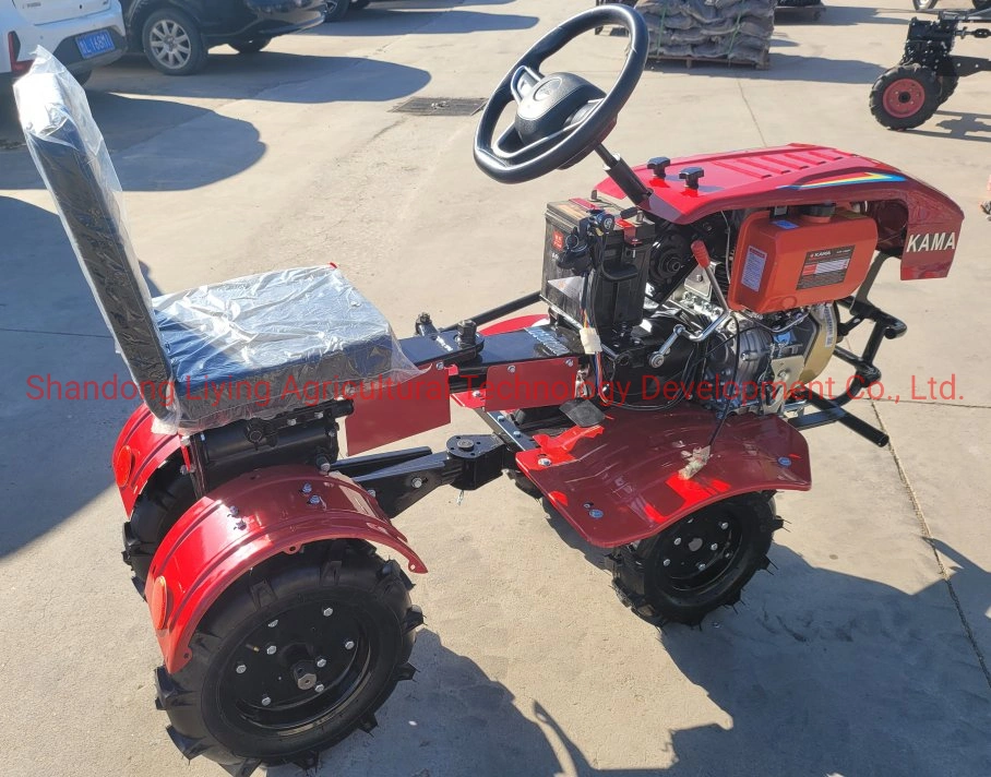 Factory Sale 4 Wheel Power Weeder Mini Tractor with Rotary Power Tiller