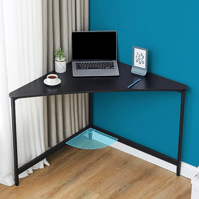 Simple Industrial Corner Desk Triangle Computer Desk for Small Spaces