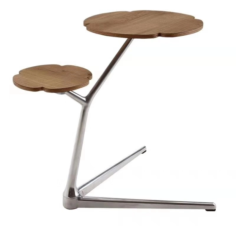 Forma de Árbol de lujo Designer 2 de la parte superior del lado de aluminio mesa de café