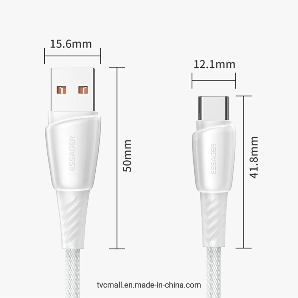 Essager 0.5m 100W USB to Type-C Fast Charging Cord 480Mbps Data Cable