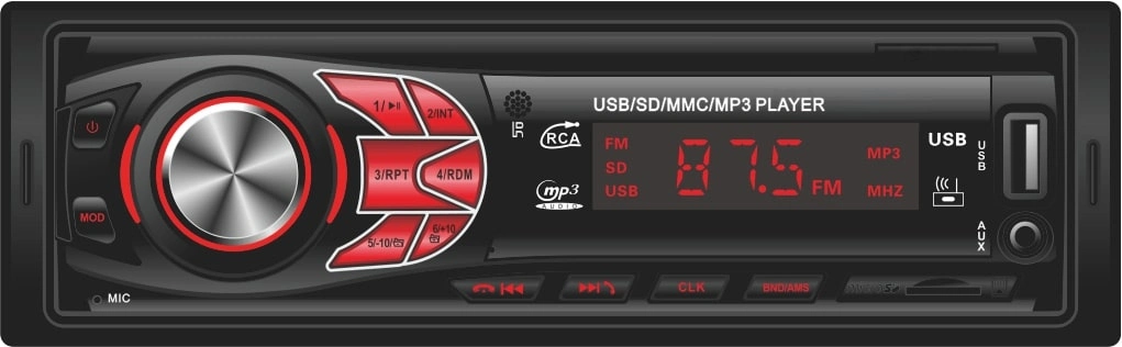 Unidad principal de coche de un solo DIN Reproductor de audio multimedia MP3