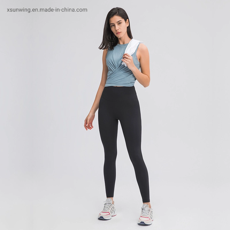 Xsunwing Custom Logo Hot Spandex/Polyester Top Summer Lady Crop Tank Tops Sports Gym Wear for Women Clothing