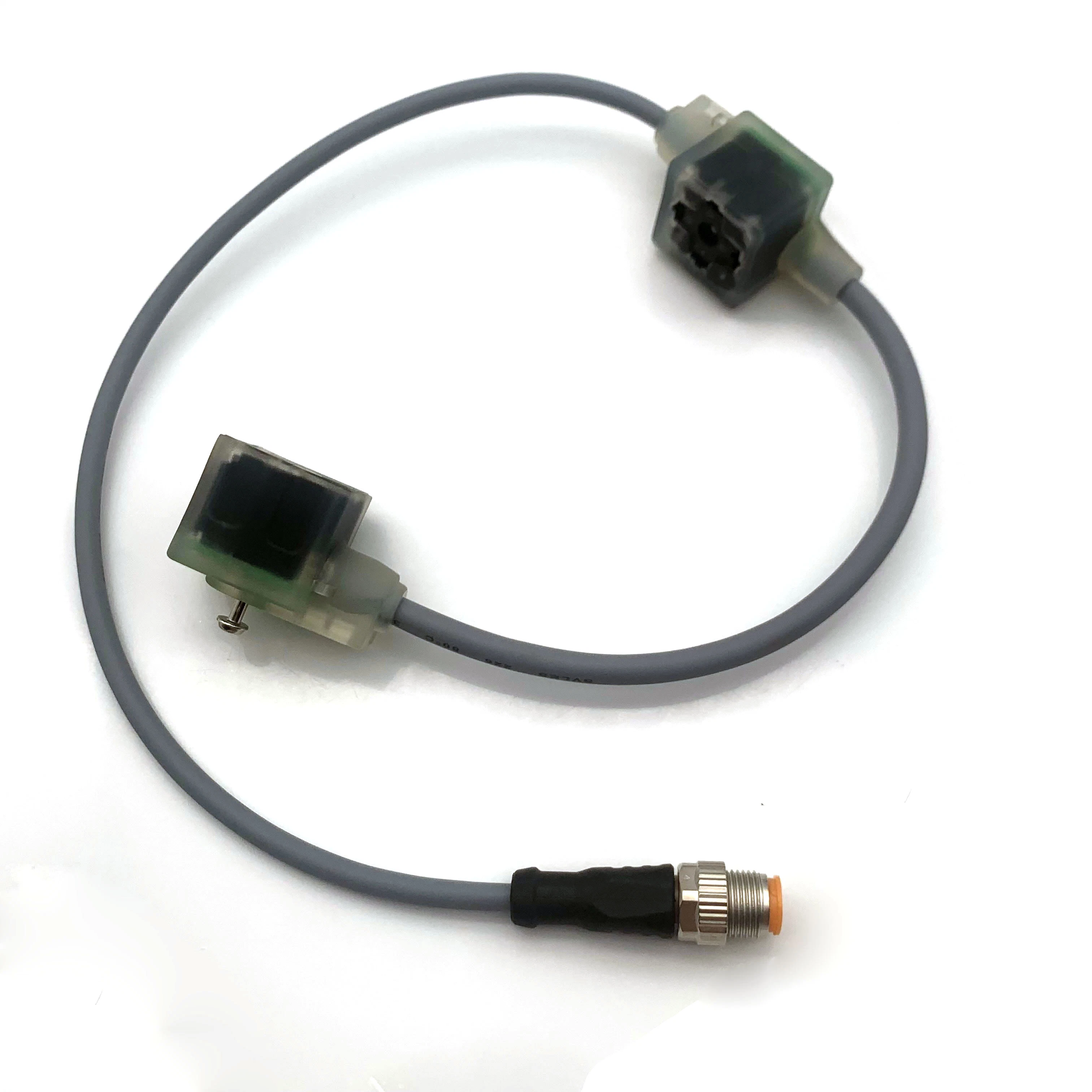 Waterproof Sensor Cable M12 Connector to a/B/C Type Solenoid Valve 2+PE/3+PE Plug