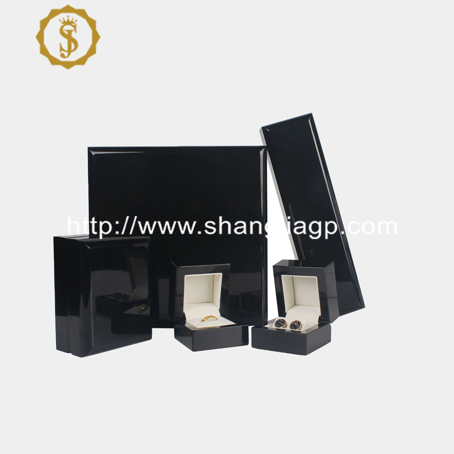 High Gloss Lacquer Finish Necklace Bracelet Earring Pendant Ring Jewelry Boxes Wooden Jewellery Gift Packaging Box