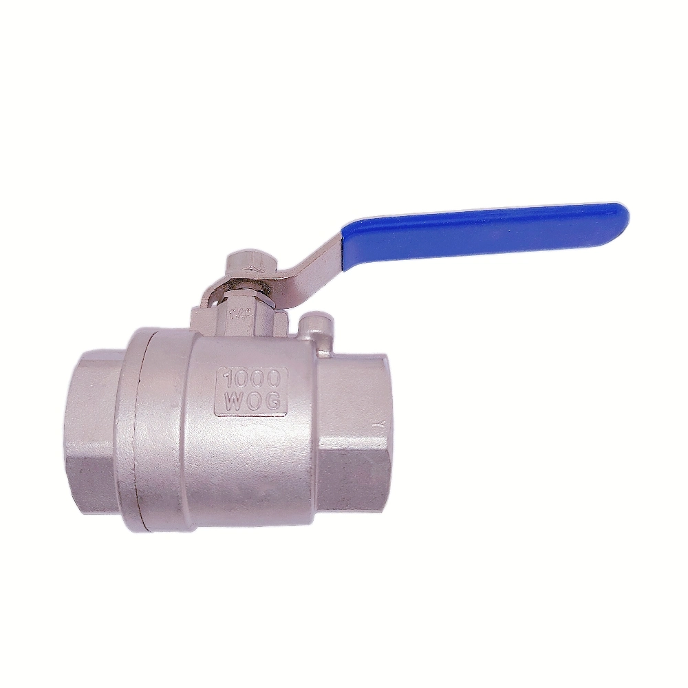 2 Way 2 Pieces Wcb PTFE 1000wog CF8/CF8m Stainless Steel 304/316 Flange Internal/External Thread NPT BSPT Ball Valve