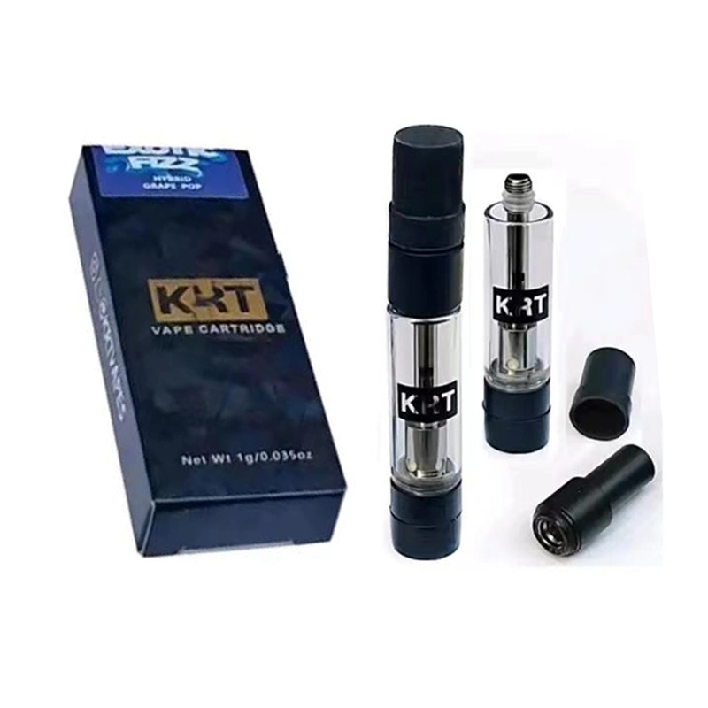 Cartucho VAPE negro 0,8ml espiral cerámica nuevo Cartucho de aceite VAPE vacío de Krt de embalaje