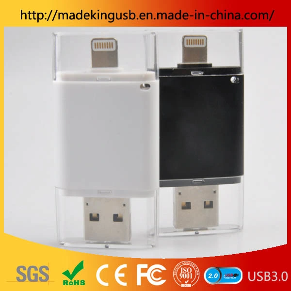 Plastique OTG 3 en 1 USB Flash/USB Disk Drive Applicable à Apple Mobile Phone Computer Android