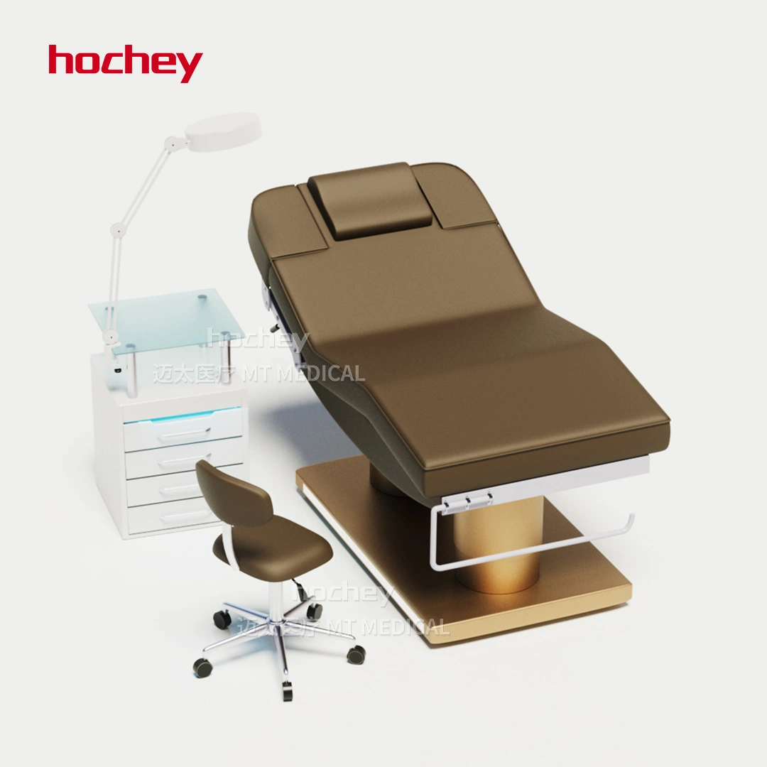 Hochey Top Sale European Style Massage Tisch Hohe Qualität Schönheit SPA Salon Möbel Leuchten Silber Golden Basis mit 3 4 Motoren