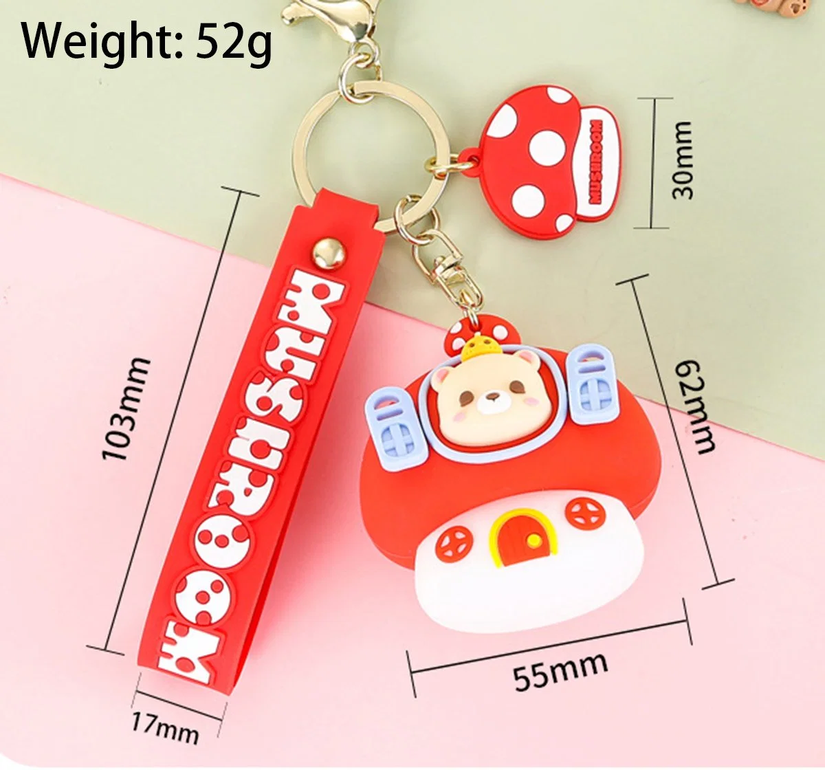 New Novelty Stress Release Keychain with Custom Logo Strap for Promotion Gifts