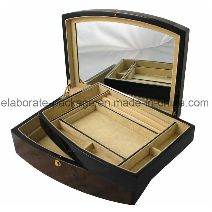 High End Wooden Jewelry Box Kit for Earring, Ring and Watch Storage