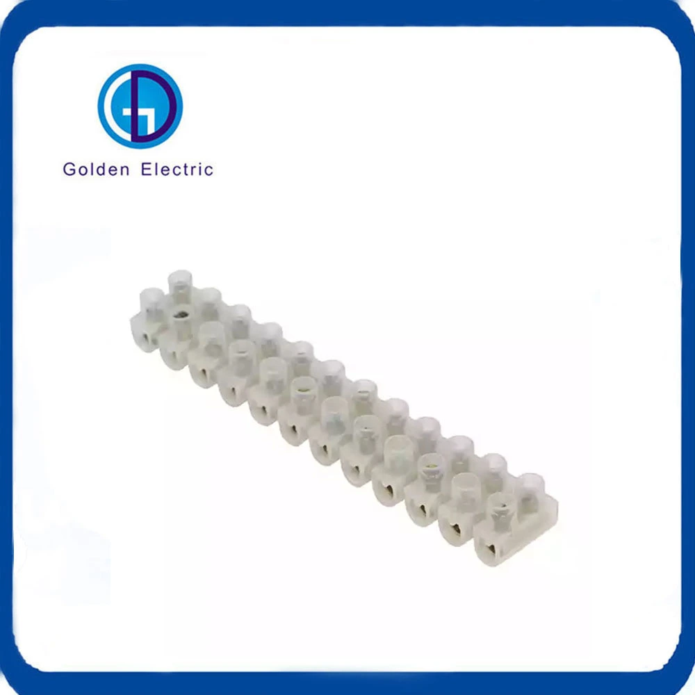 12way X3 Series U Type 10A Electrical Terminal Connector Strip 12p Terminal Block with PE Material