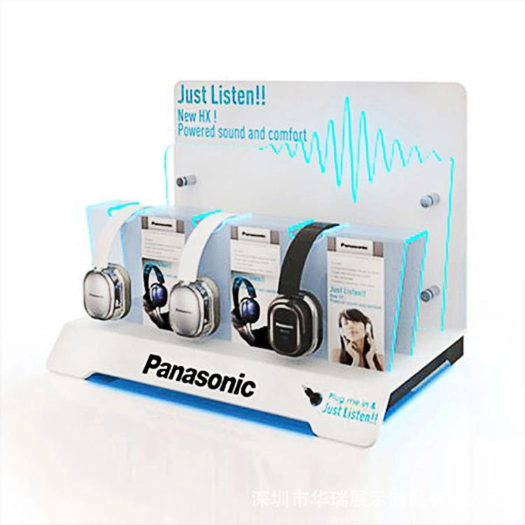 Acrylic 3c Product Display Rack/Headset /Bluetooth Audio /Display Rack with Advertising Screen