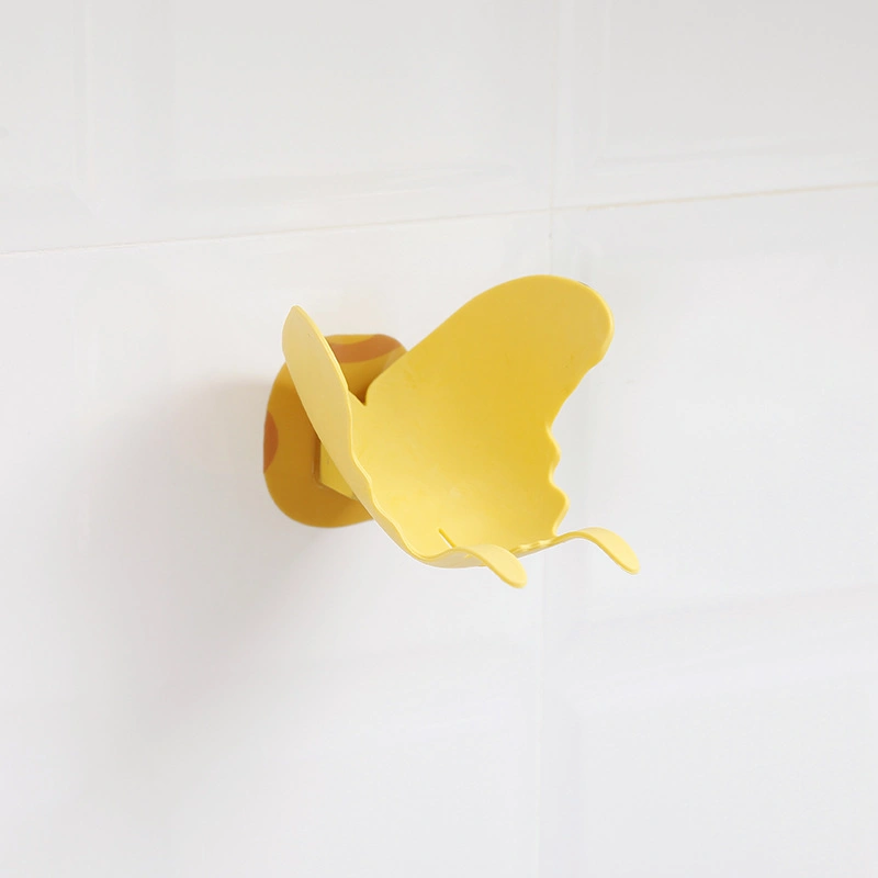 Butterfly Jabonera Punch-Free Wall-Mounted titular de la Soap con gancho hogar baño multifunción rack Almacenamiento