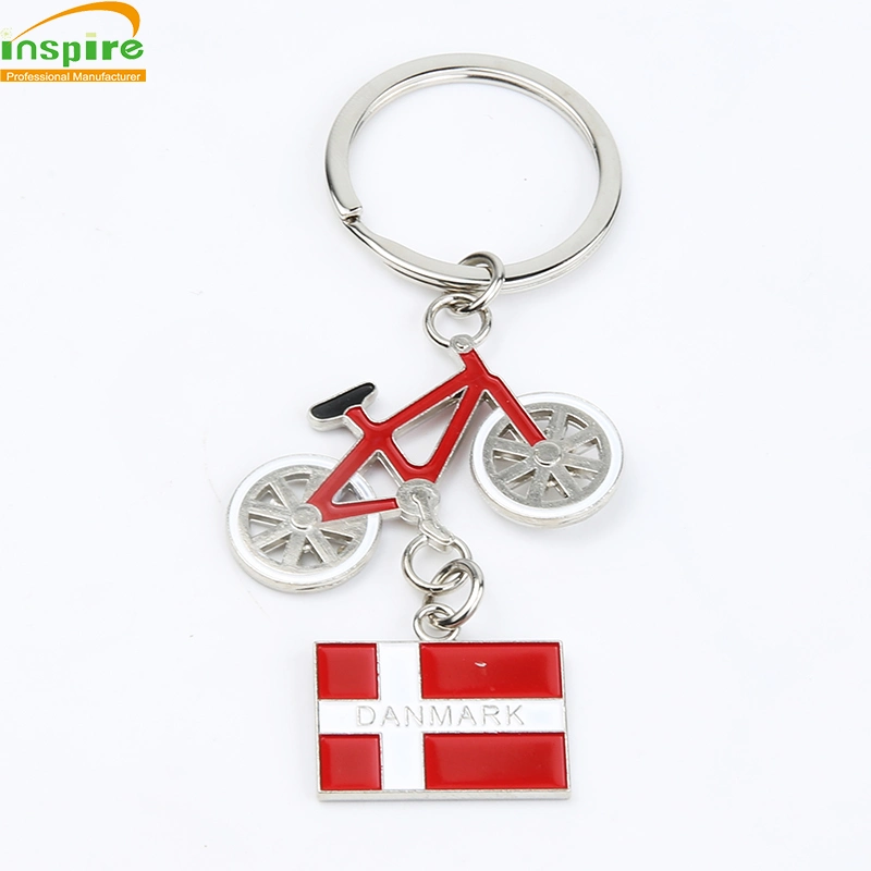 Promotion Souvenir Gift Free Samples Custom Wholesale/Supplier Flag Metal Keyring