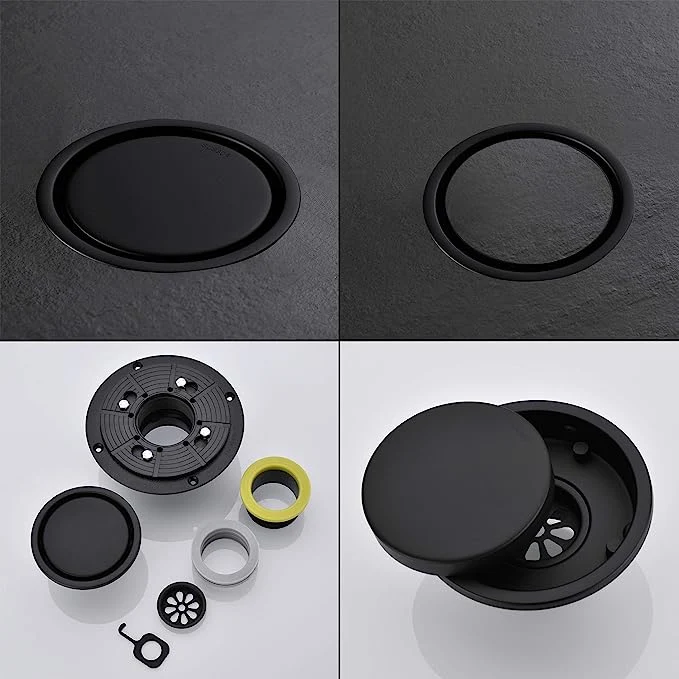 Round Design Tile-in Shower Drain with Adjustable Shower Drain Base Flange