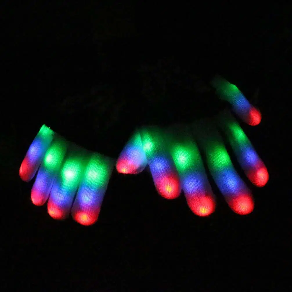 Luwint Children LED Finger Light up Gloves Game