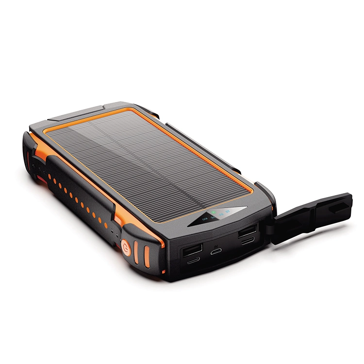 LED Display High Capacity Battery Waterproof QC3.0 Pd 20W Solar Power Bank Charger 20000mAh