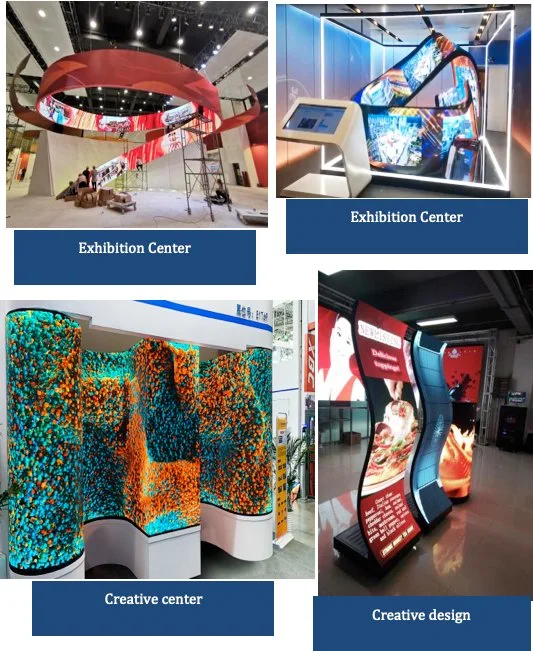 Pole Full Color Indoor Outdoor Advertising Rental Curved Digital Mobile Flexible SMD Poster Window TV LED Board with P3 P4 P5 P6 P8 P10 Price