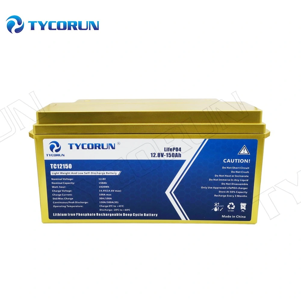 Tycorun Solar Batteries Lithium Ion Battery 12V 150ah Rechargeable LiFePO4 Battery Long Cycle Life