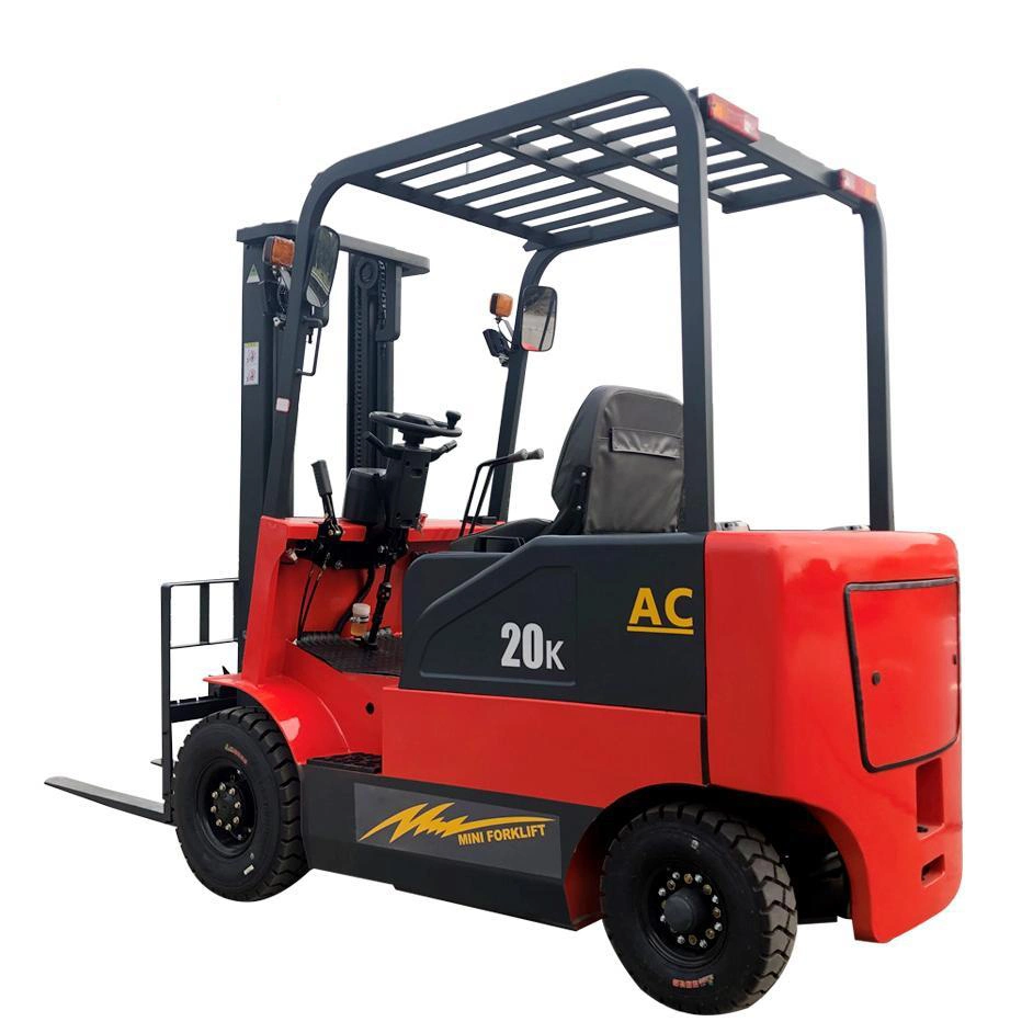 2t 3m Four Wheel Counterbalanced Battery Operated Hydraulic Electric Pallet Forklift Sit Driving Style with CE