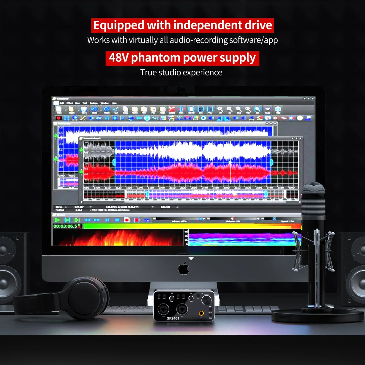 Professionelle Aufnahme Soundkarte Digital Mixer Audio Interface