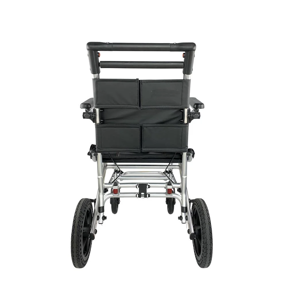 Mechanical Travel Lightweight Portable Transport Chair Carbon Black Light Wheelchairs for Sale