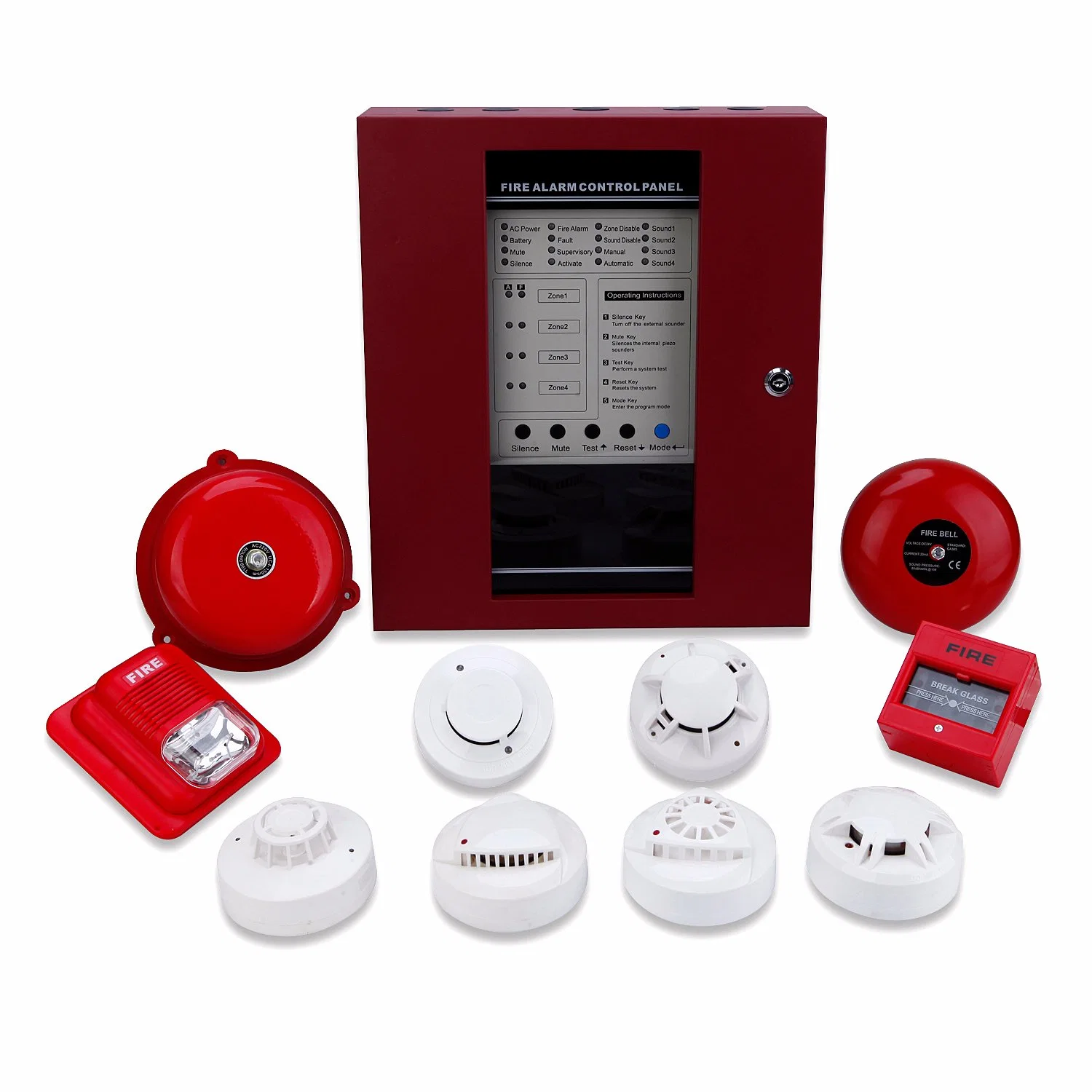 Fire Alarm Control Panel 4/8/16 Zones for Fire Alarm System