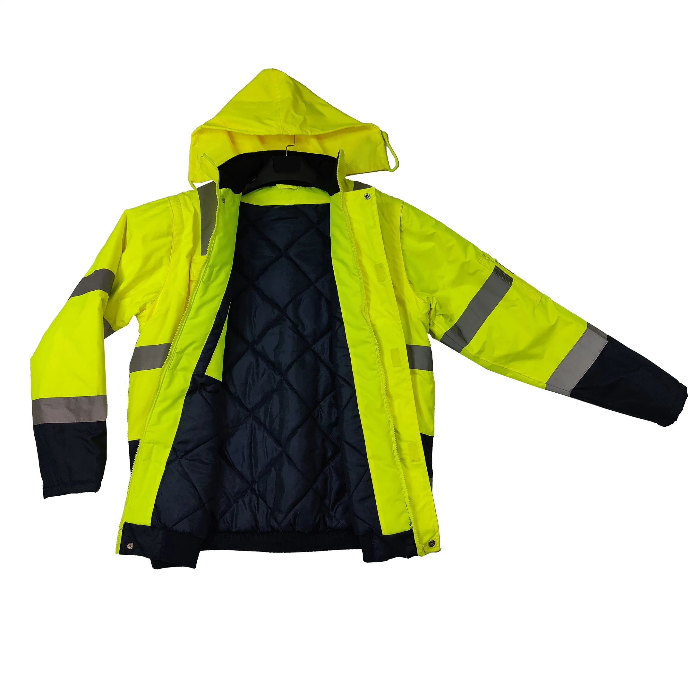 Waterproof Safety Workwear High Visibility Winter Security Jacket