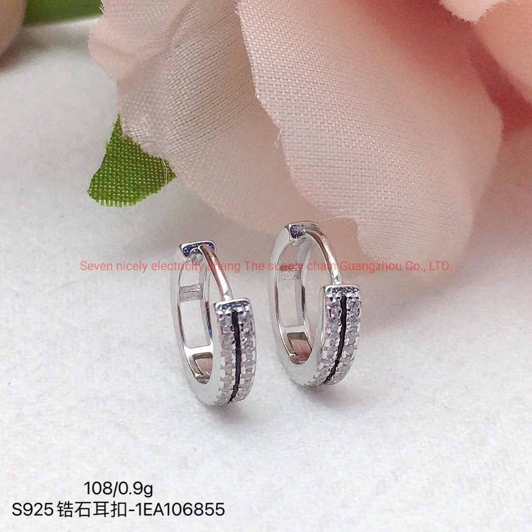 OEM 925 Streling Silber Großhandel Schmuck Hochpolnischer Schmuck Neu Ankunft K-Gold Qualität Schmuck Damen Accessoires Heißer Verkauf CZ Huggie