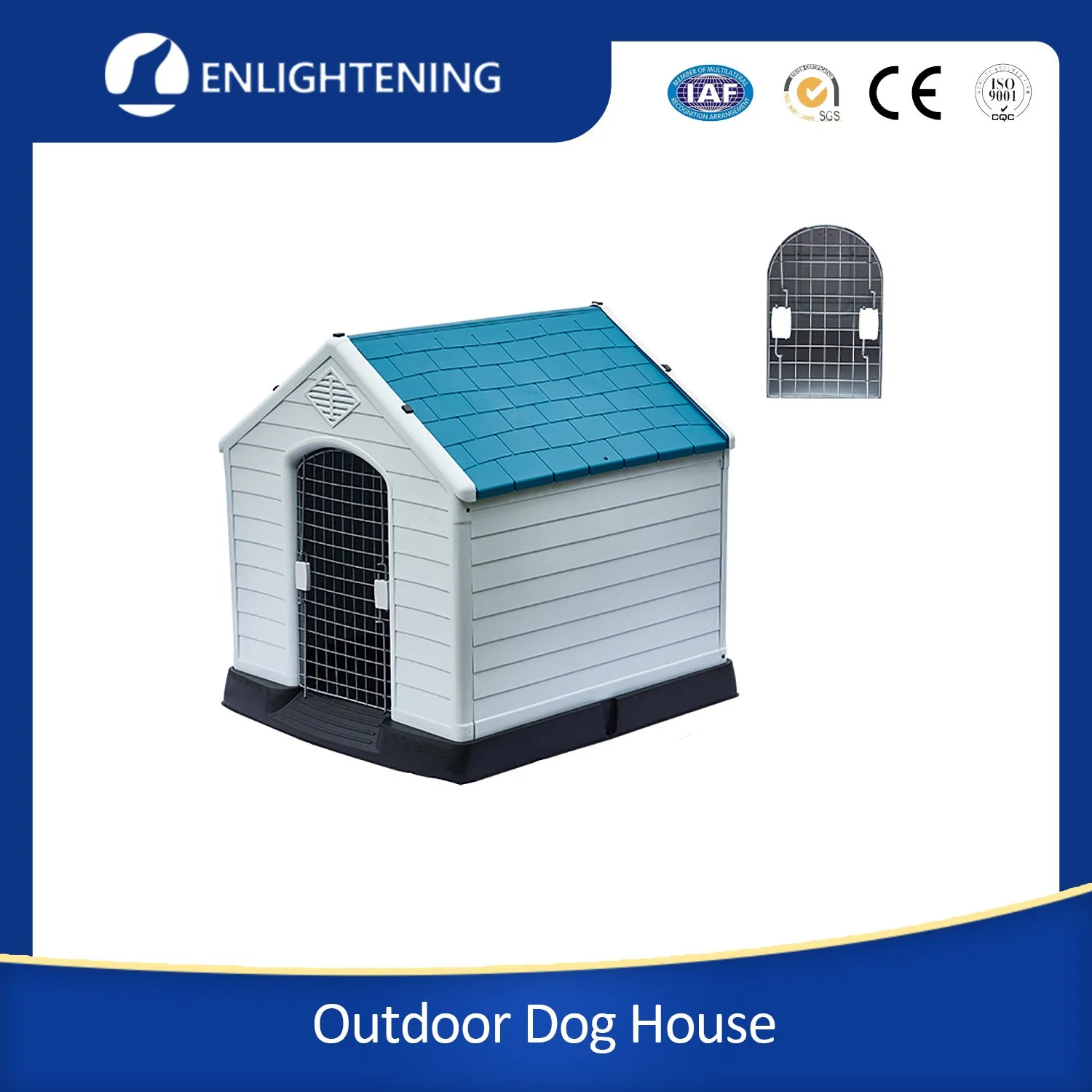 100% Eco-friendly transpirable Perros Cat Kennel plástico Casas al aire libre Casa de la jaula de mascotas de plástico Cage Dog Kennel edificios a la venta