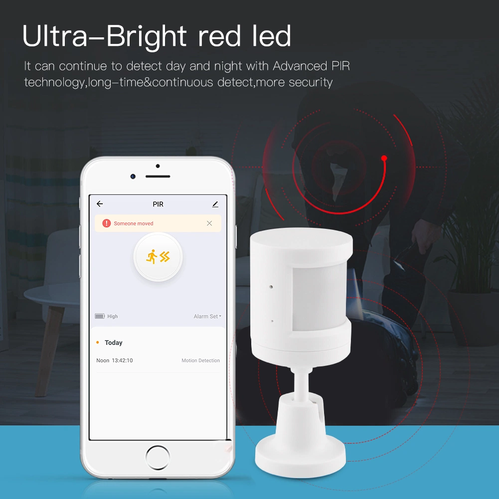 Smart Zigbee PIR Motion Sensor Human Detector with Foot Stand Smart Life Tuya APP Control Intelligent Linkage Smart Home Alarm System