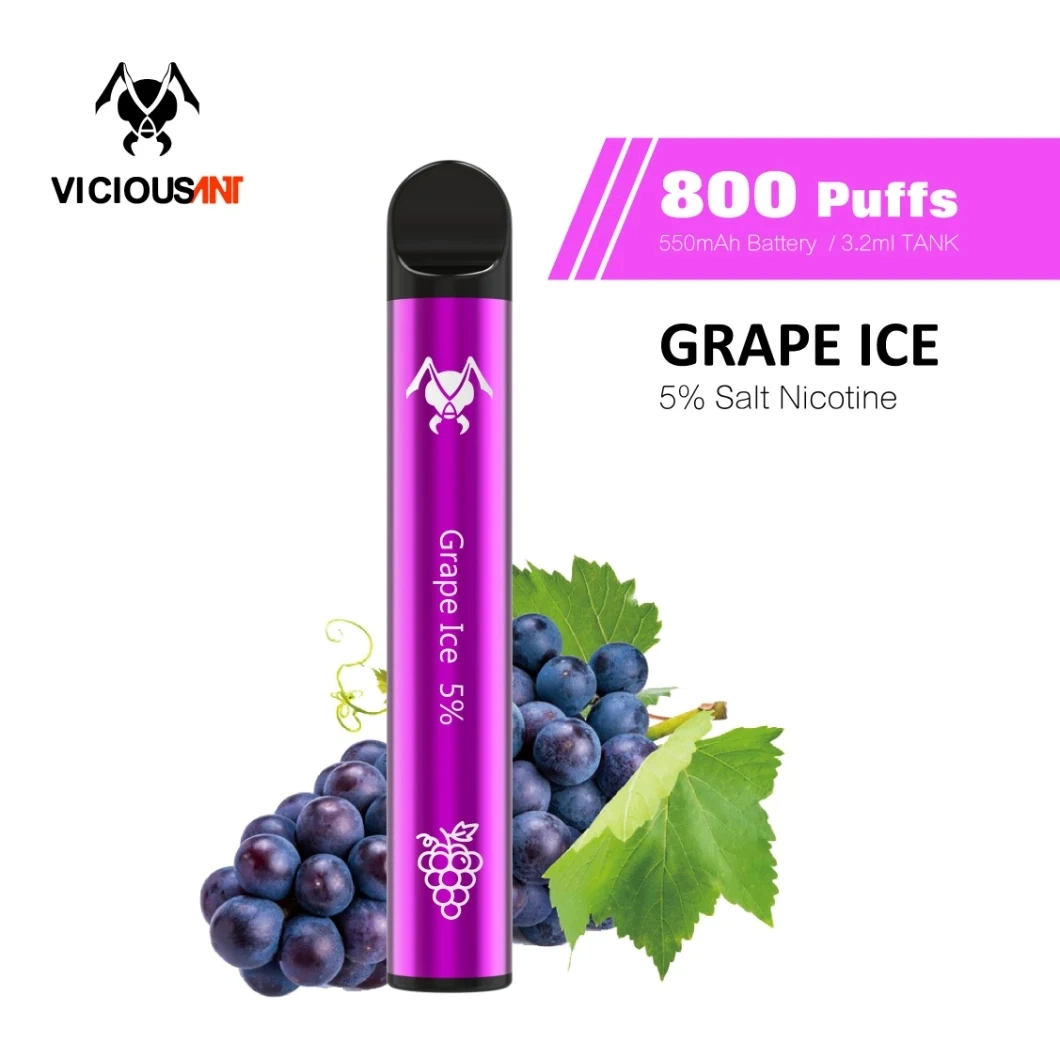 La santé de la fumée Viciousant jetables 800 Vape Puffvaporizer Mini Pen Cigarette électrique